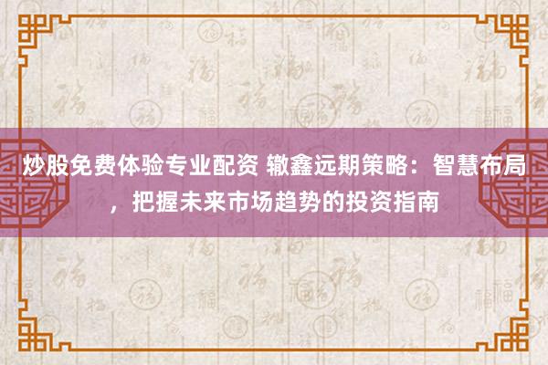 炒股免费体验专业配资 辙鑫远期策略：智慧布局，把握未来市场趋势的投资指南