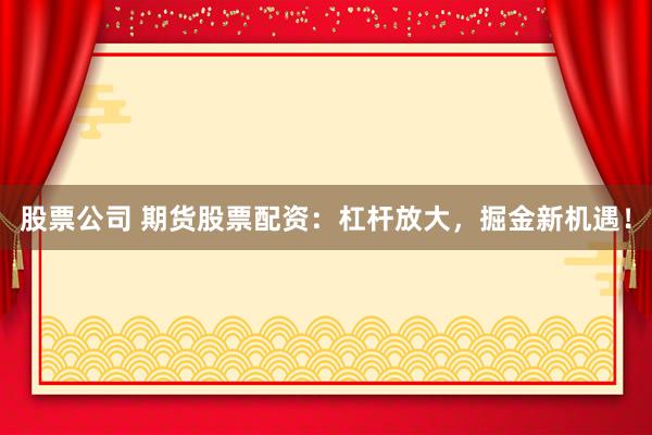 股票公司 期货股票配资：杠杆放大，掘金新机遇！